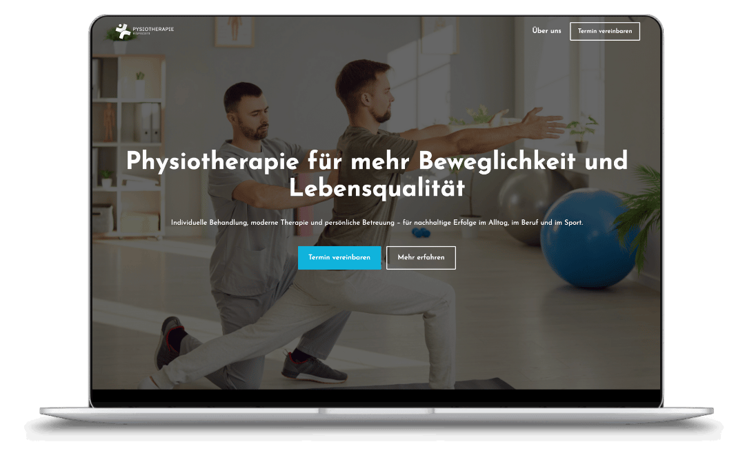 Beispiel Website Physiotherapie